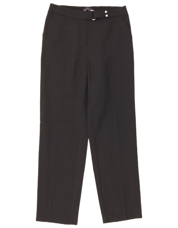 Marks & Spencer Pantalones chinos rectos para mujer UK 10 Small W28 L28 Negro