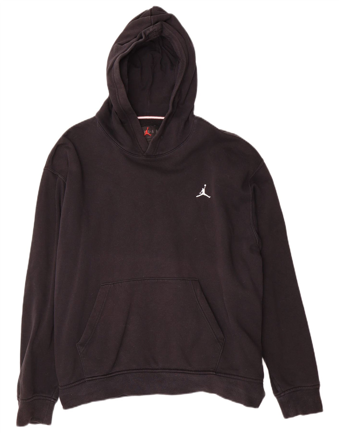Jordan - Sudadera con capucha para hombre, talla grande, algodón negro