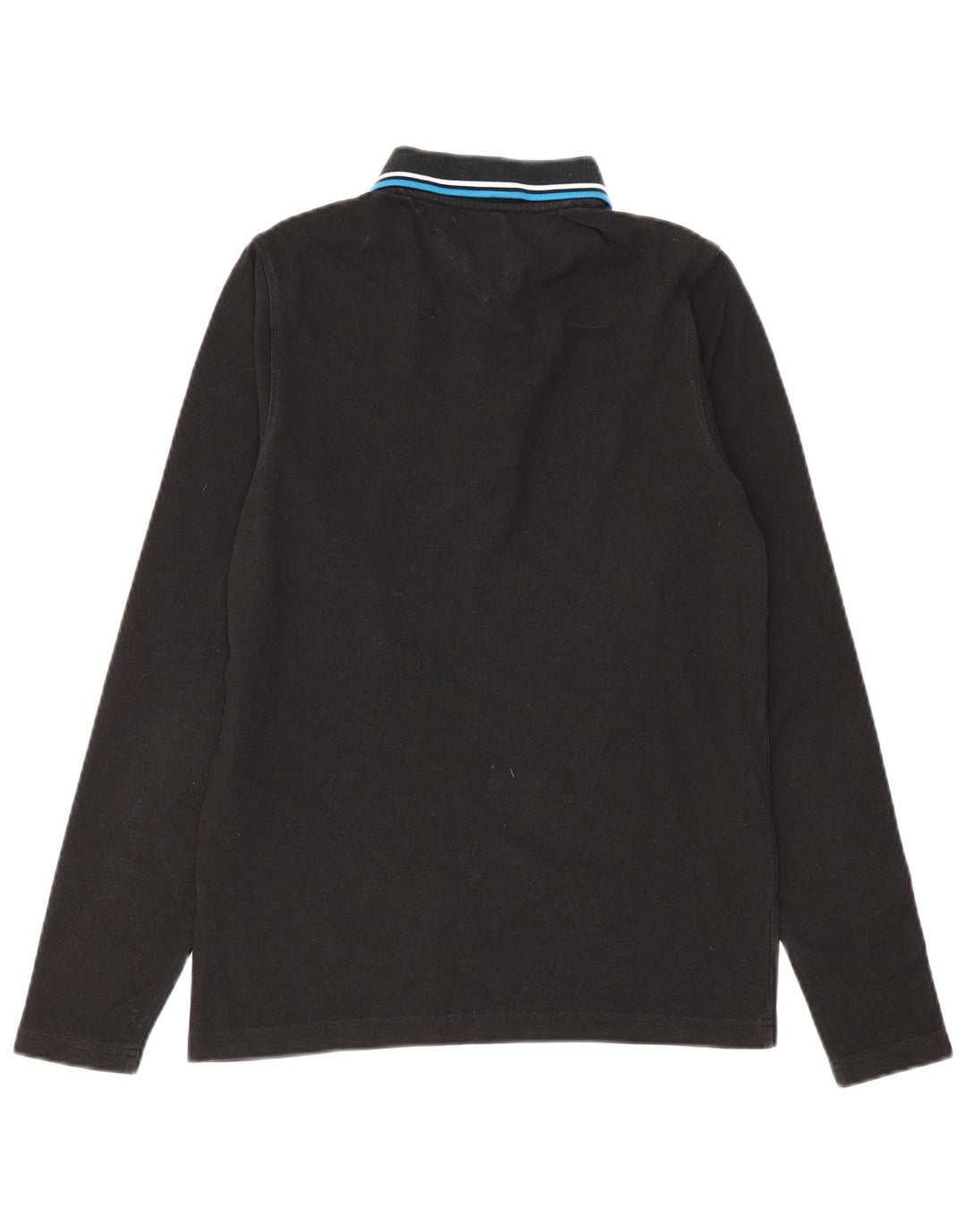 TOMMY HILFIGER Polo de manga larga para hombre Algodón negro mediano