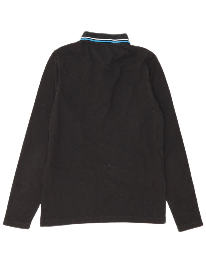 TOMMY HILFIGER Polo de manga larga para hombre Algodón negro mediano