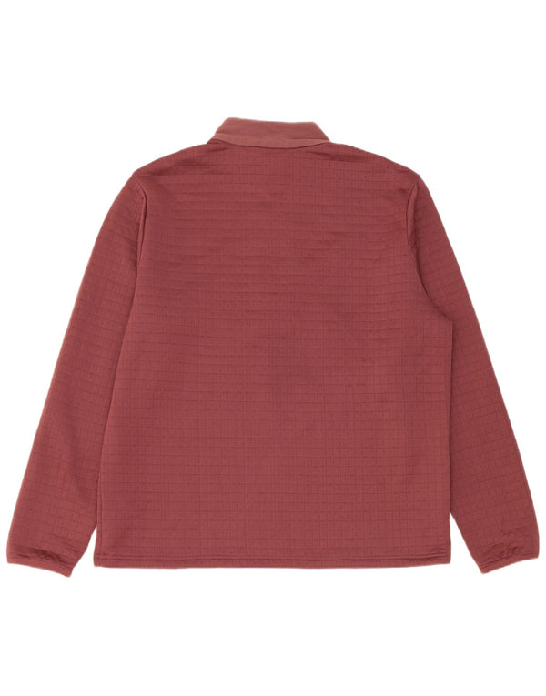 Adidas - Chándal con cremallera y cuello para hombre, talla grande, poliéster burdeos
