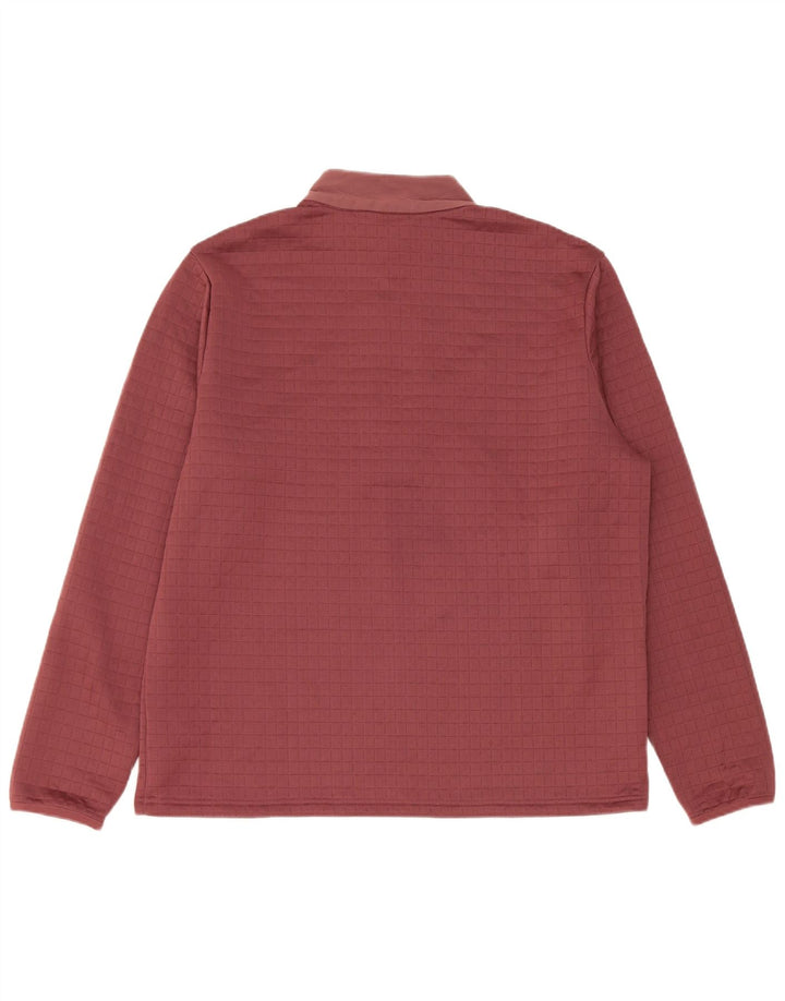 Adidas - Chándal con cremallera y cuello para hombre, talla grande, poliéster burdeos