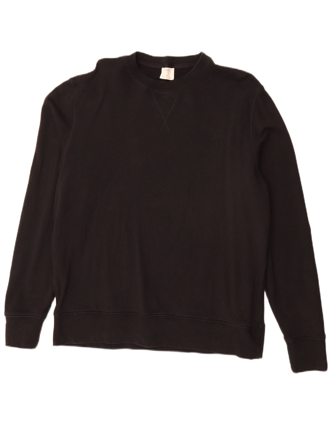 Marks & Spencer Hombre Sudadera Jumper XL Negro Algodón