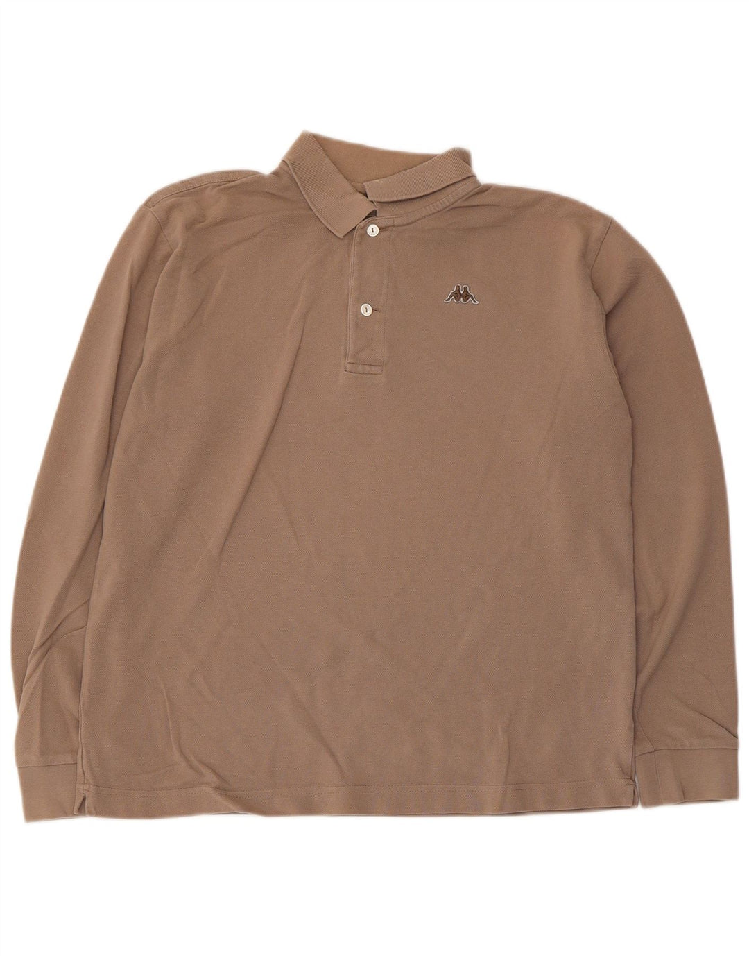 Kappa Polo De Manga Larga Para Hombre Small Gris Algodón