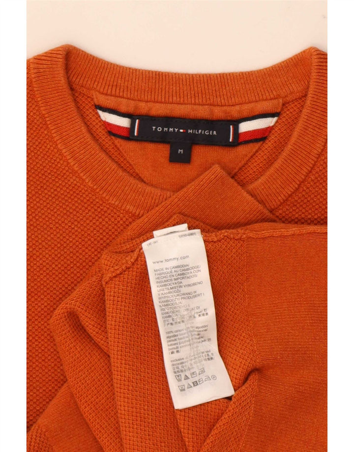 Tommy Hilfiger Jersey con Cuello Redondo para Hombre de algodón Naranja Medio