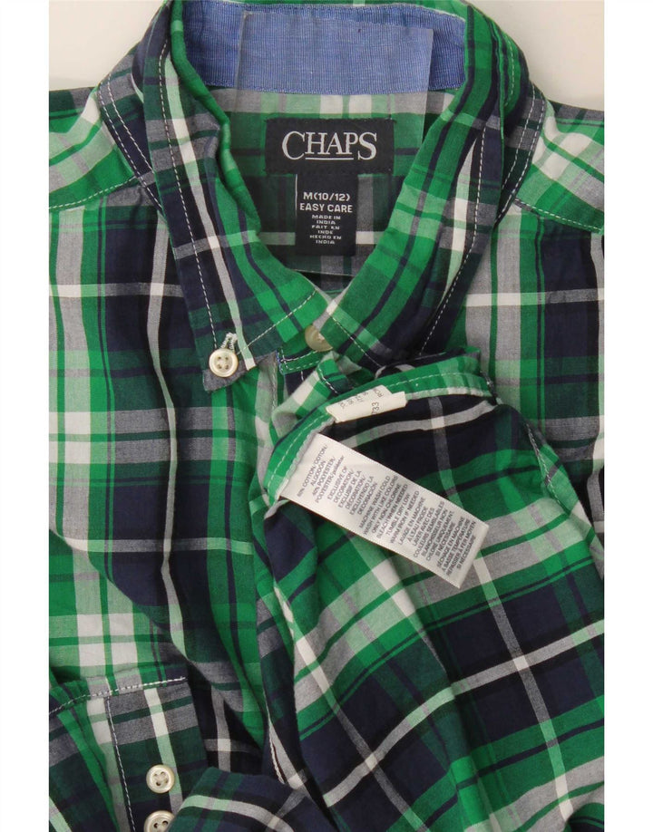 Chaps Camisa Niño 10-11 Años Algodón Cuadros Verde Medio