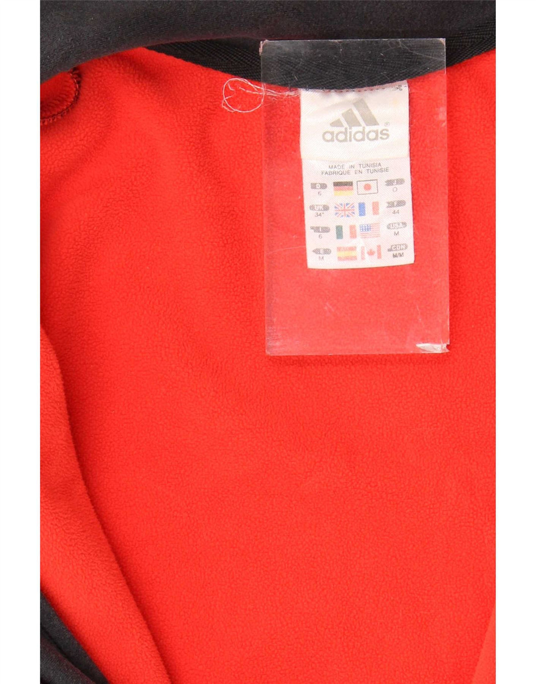 Adidas Hombre Chándal Top Chaqueta Medio Rojo Colorblock Poliéster