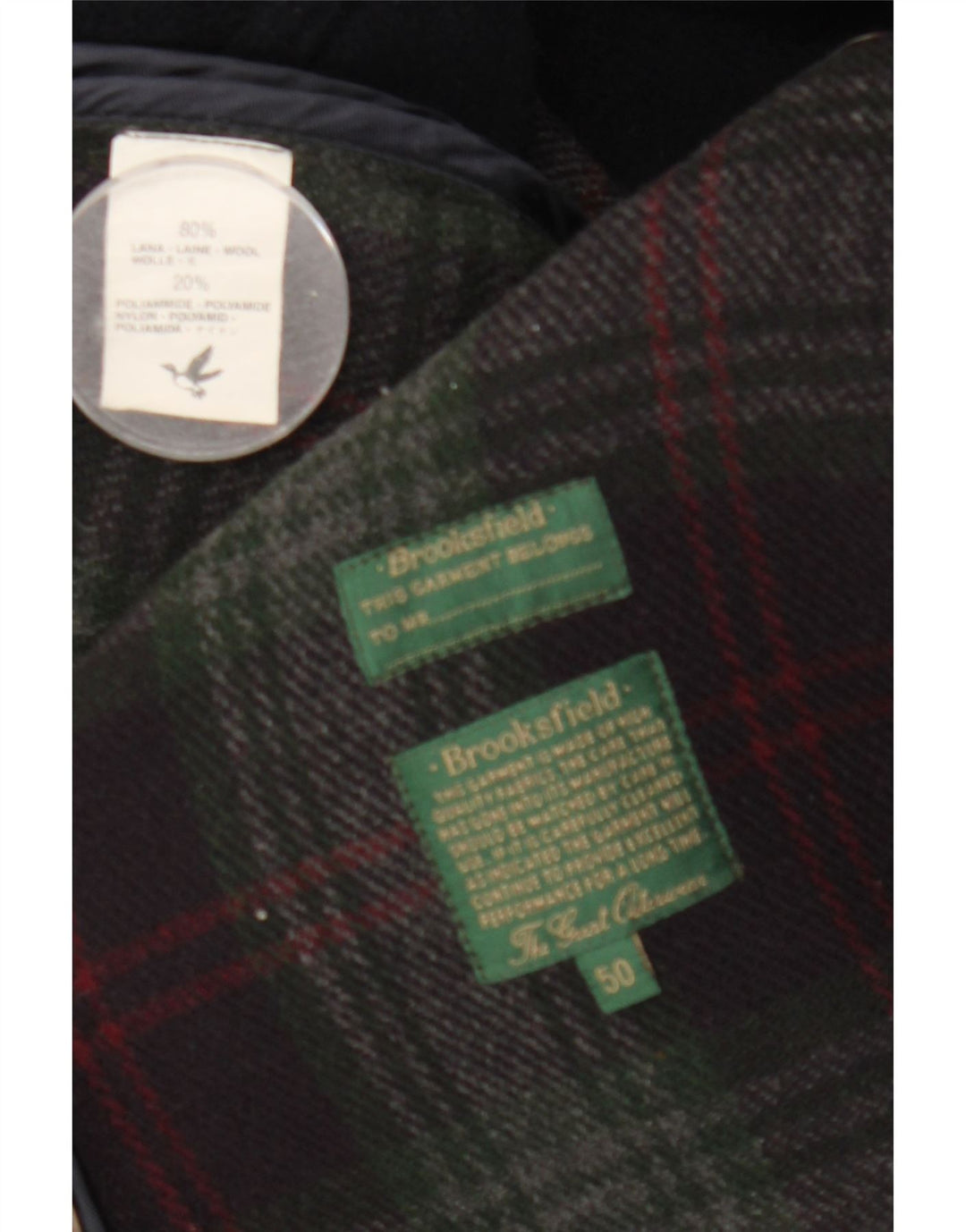 Brooksfield - Trenca con capucha para hombre IT 50 grande de lana azul marino