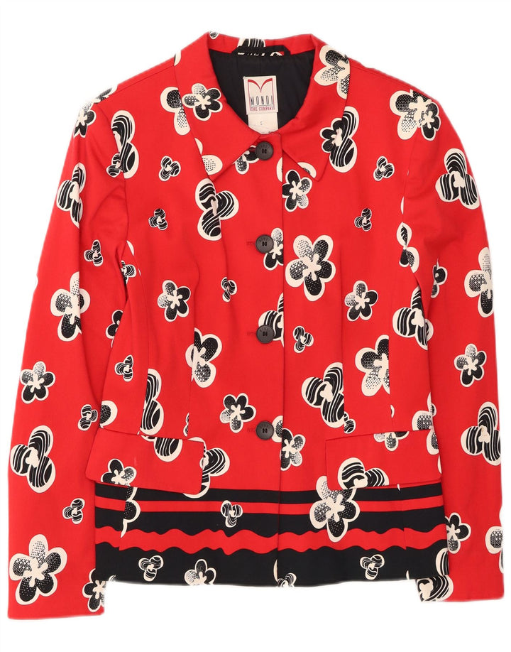 Mondi Chaqueta tipo blazer de 4 botones para hombre EU 38 Mediano Rojo Floral