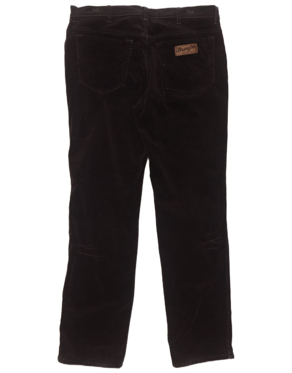 Wrangler Pantalones de pana rectos elásticos Texas para hombre W38 L34 Algodón negro