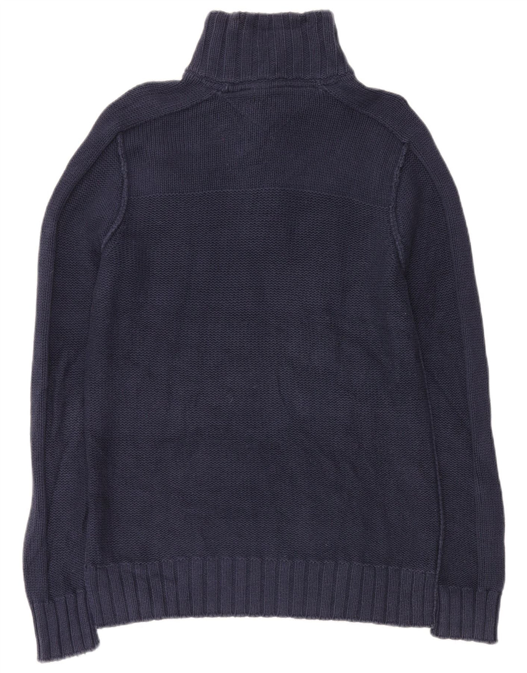 Tommy Hilfiger Jersey con cuello y botones para hombre, talla grande, algodón azul marino