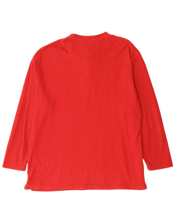 IZOD Ropa de Dormir para Hombre Top Manga Larga XL Algodón Rojo