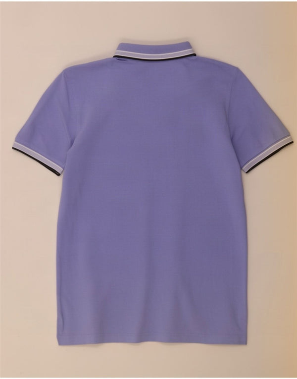 Hugo Boss Polo para hombre de algodón a rayas morado grande