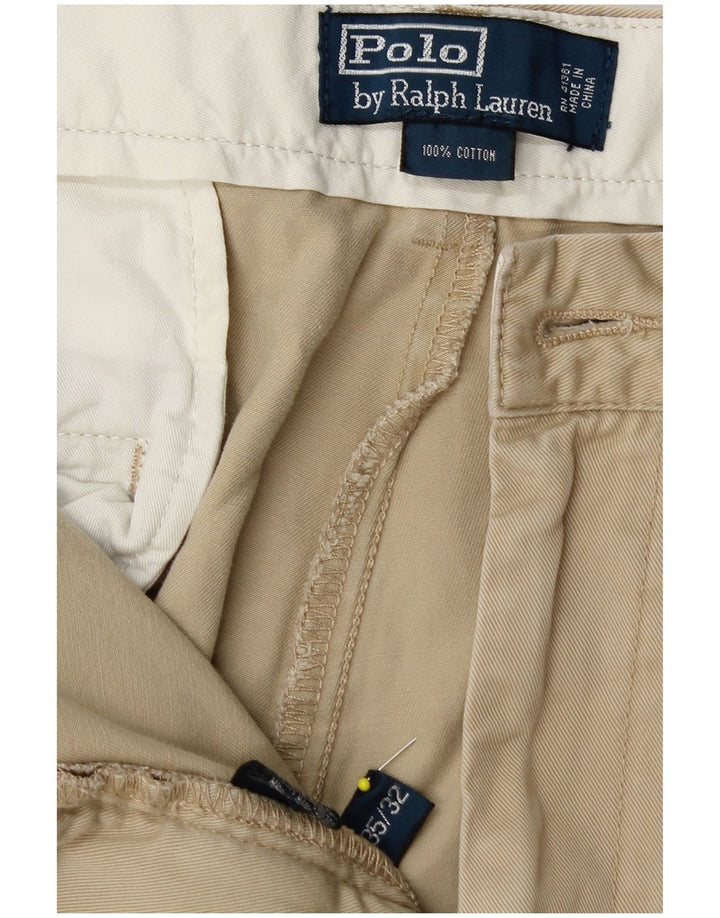 POLO RALPH LAUREN Pantalón chino recto para hombre W35 L30 Algodón beige