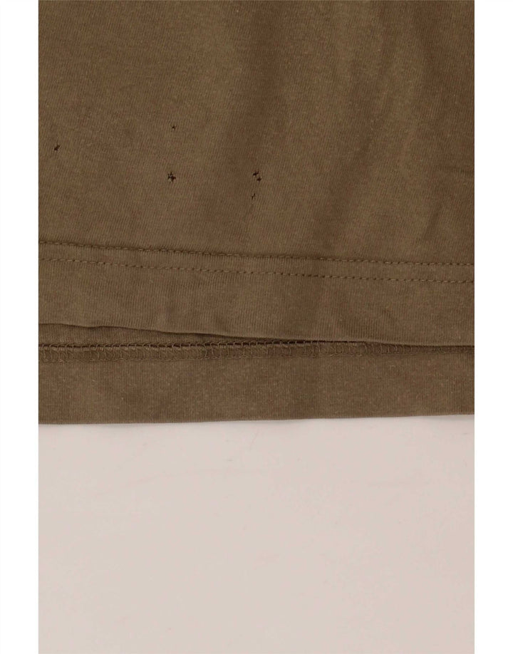 Puma Camiseta de manga larga para hombre, color beige, talla grande