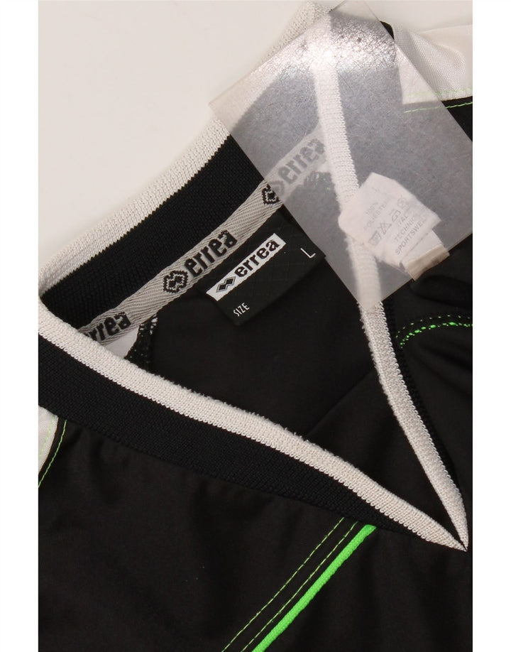Errea Hombre Top Manga Larga Grande Negro Colorblock Poliéster