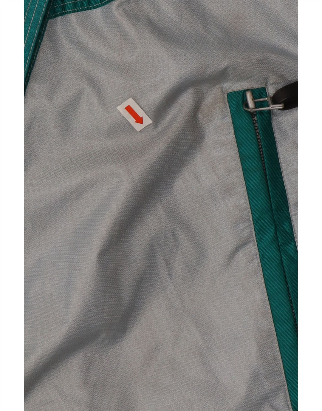 Chaqueta de esquí gráfica vintage para hombre EU 48 Poliamida en bloque de color verde medio
