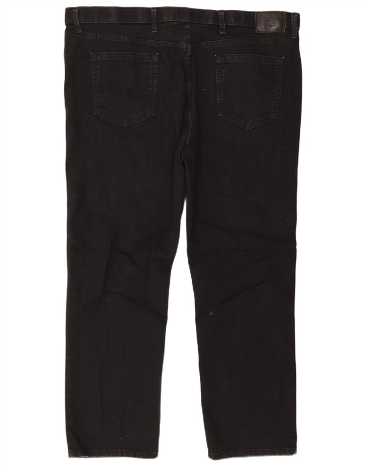 Marks & Spencer Vaqueros rectos de corte regular para hombre W44 L29 Algodón negro