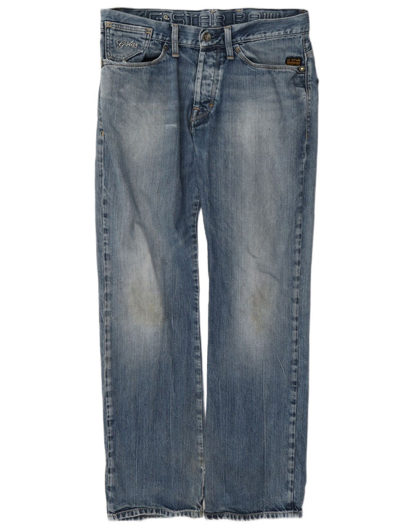 G-Star Mens Straight Jeans W33 L32 Blue Cotton
