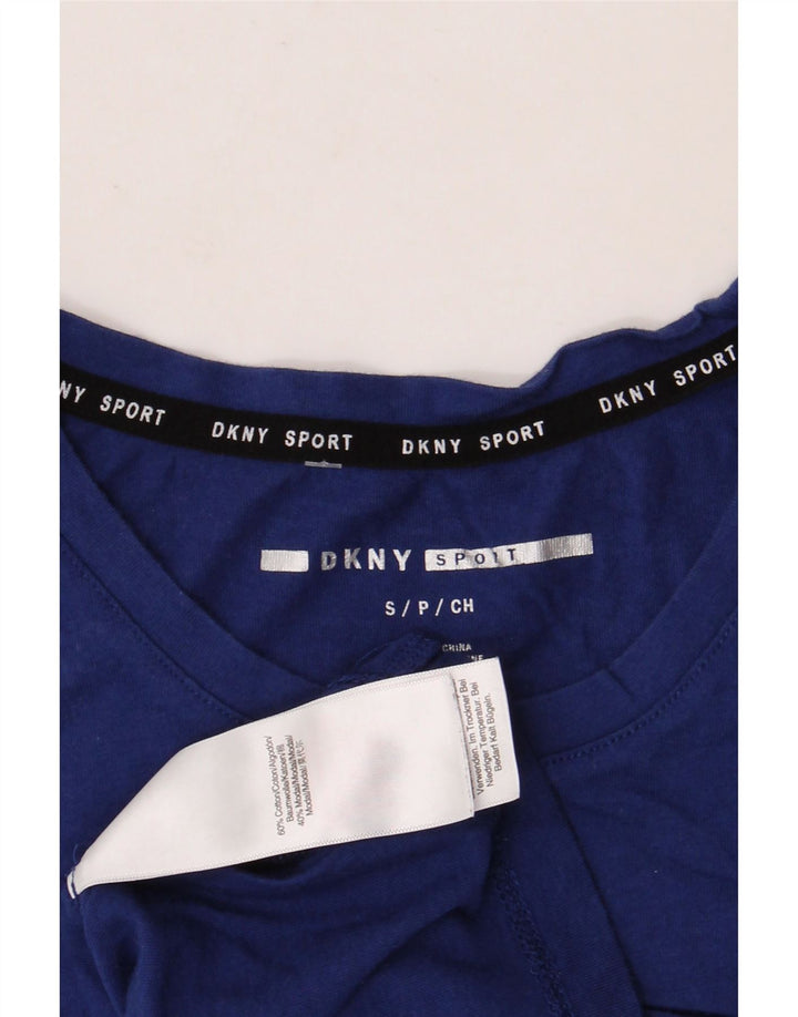 DKNY Hombre Camiseta Sin Mangas Estampada Pequeña Algodón Azul
