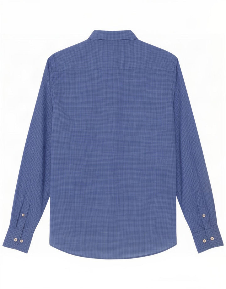 Camisa Massimo Dutti Hombre XL Cuadros Azul Algodón