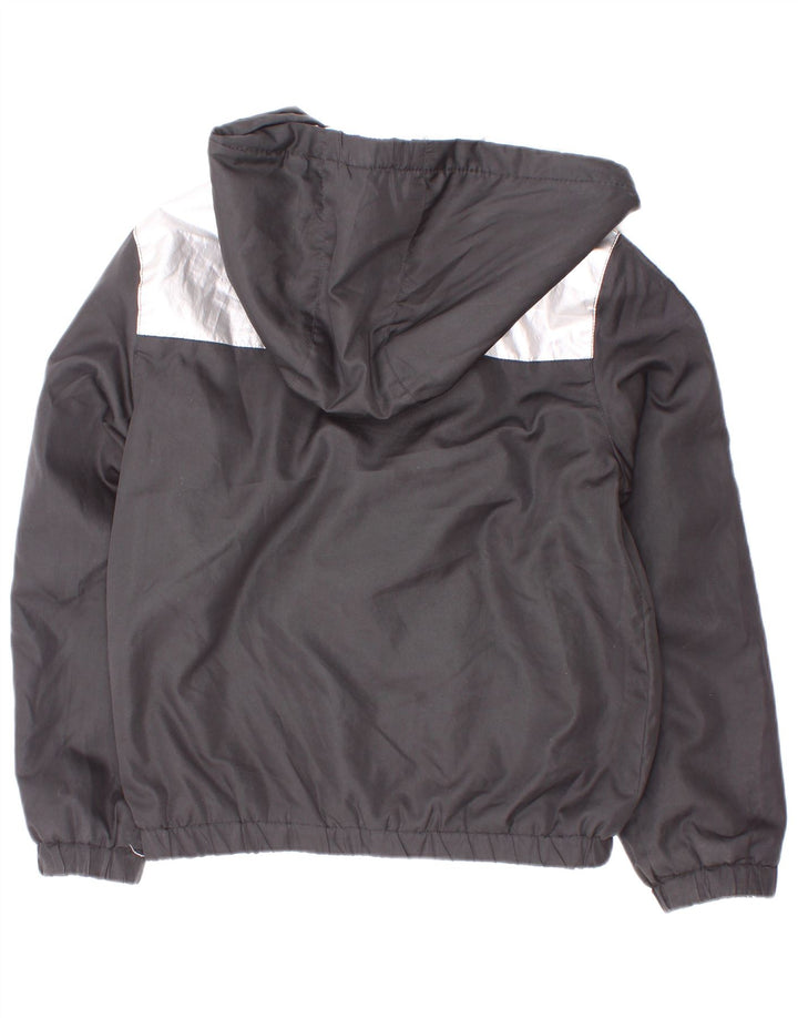 Dkny Chaqueta cortavientos estampada para niños 7-8 años Pequeña, color negro