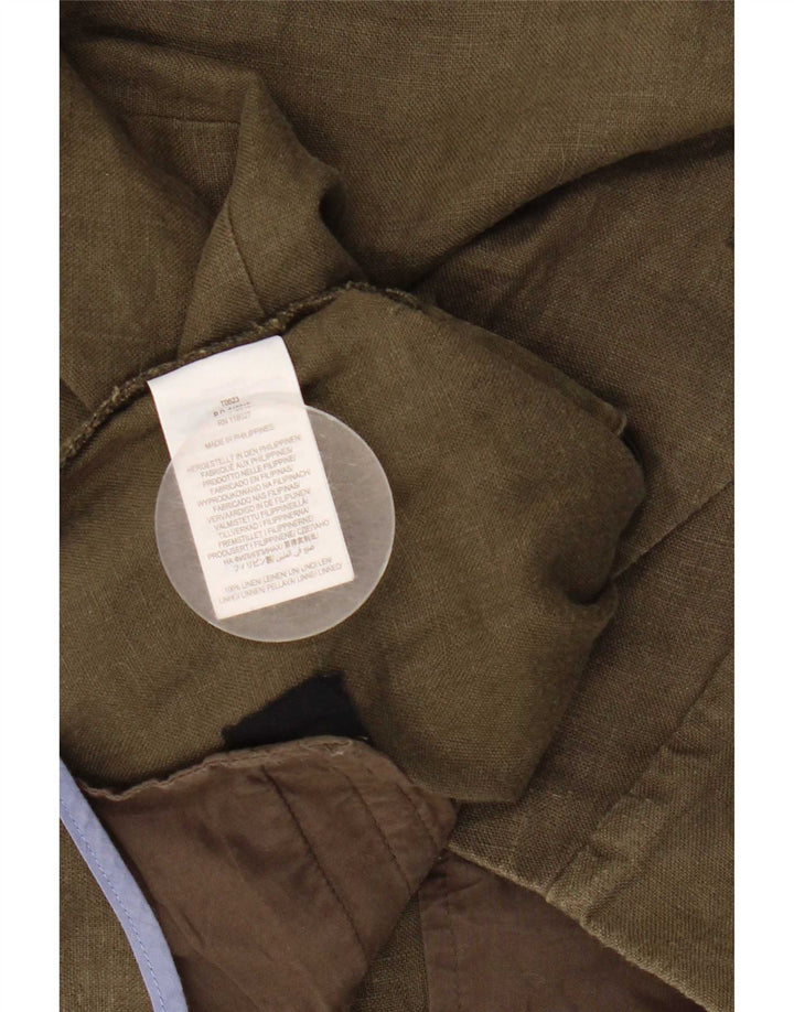 Pantalones cortos chinos Boden para mujer UK 12 Medium W32 Khaki Linen