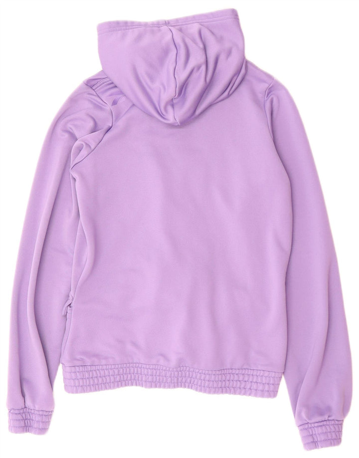 Reebok Sudadera con capucha y cremallera para mujer UK 12 Mediana Púrpura Poliéster