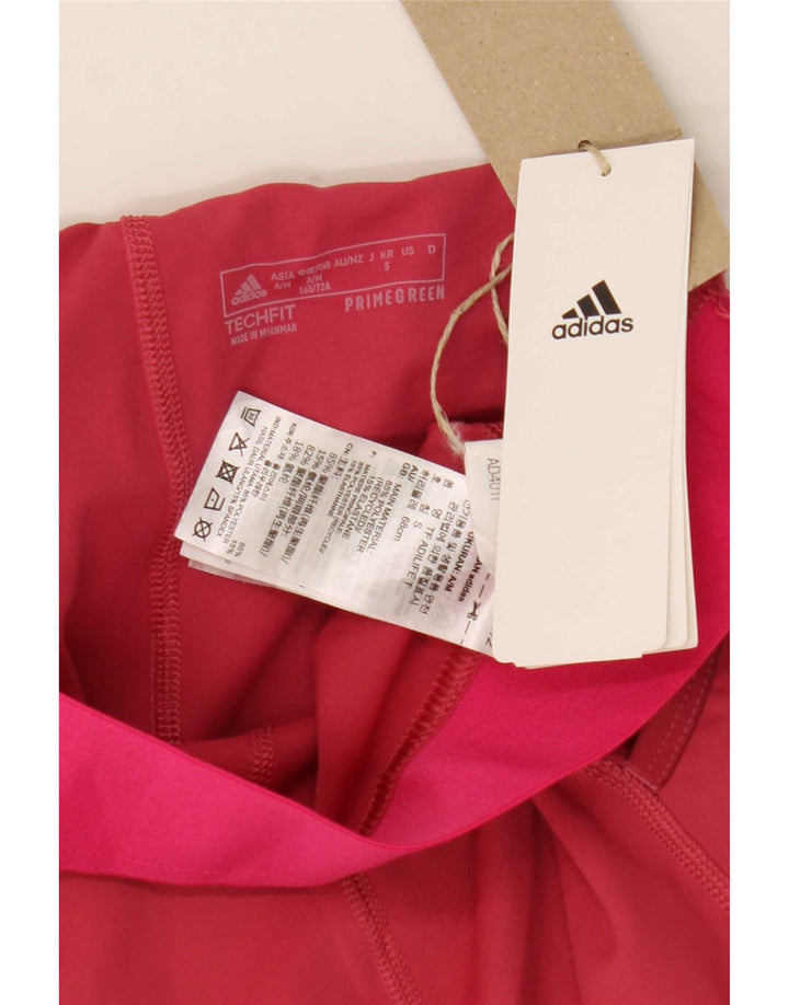 Adidas Leggings gráficos para mujer UK 8 Pequeño poliéster rosa