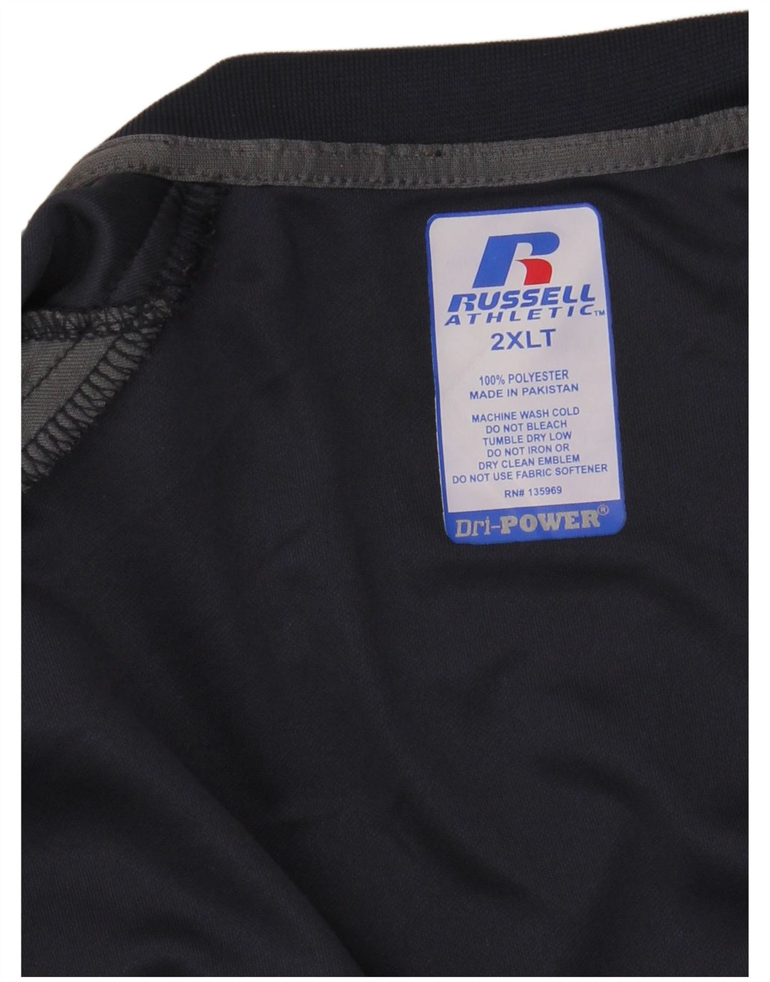 RUSSELL ATHLETIC Camiseta alta para hombre 2XL Azul marino Colorblock Poliéster