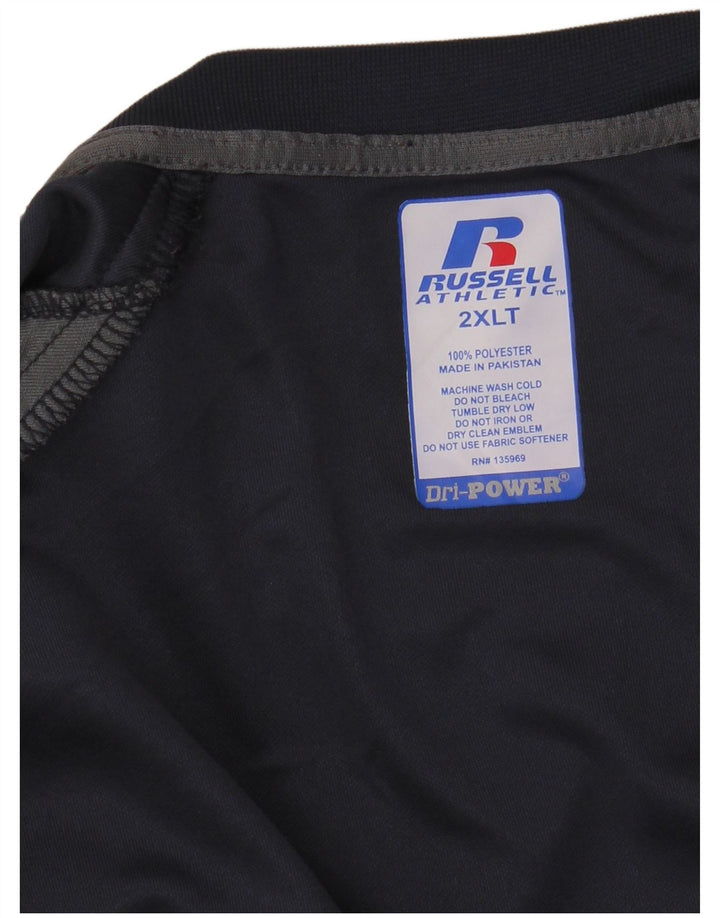 RUSSELL ATHLETIC Camiseta alta para hombre 2XL Azul marino Colorblock Poliéster