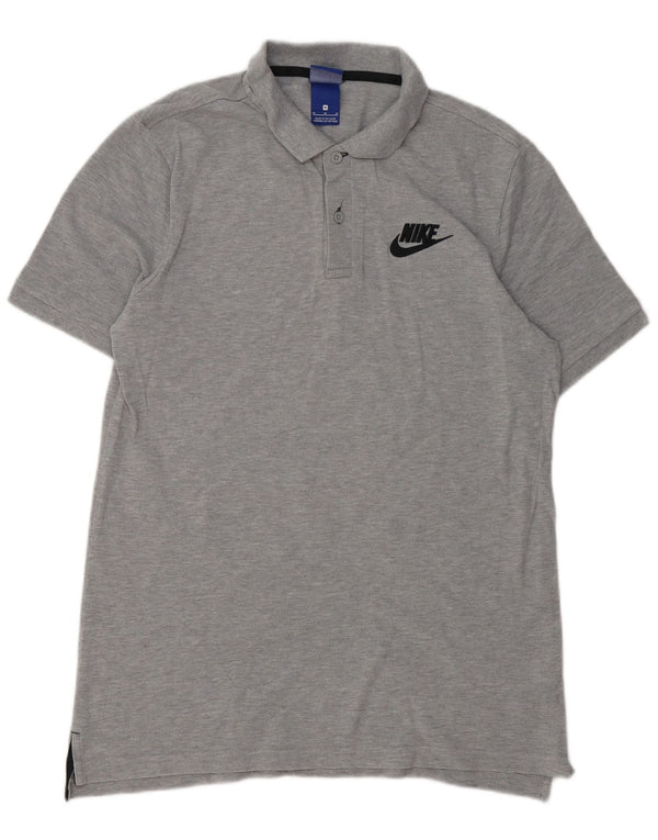 Polo Nike Hombre De Algodón Moteado Gris Medio