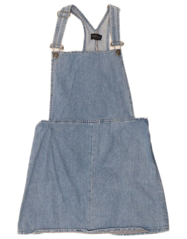 Topshop Falda vaquera con peto para mujer UK 10 Small W30 Algodón azul