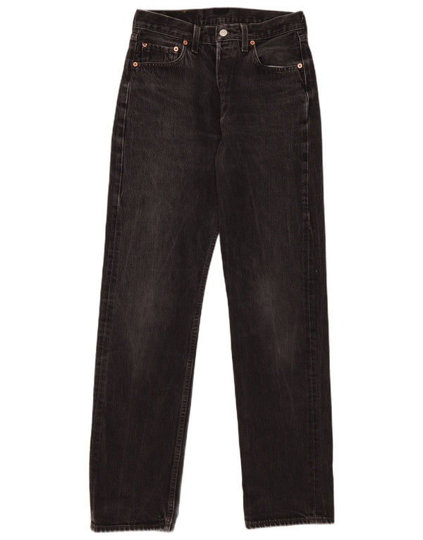 Levi's Vaqueros Rectos De Cintura Alta 501 Para Mujer W31 L34 Algodón Negro