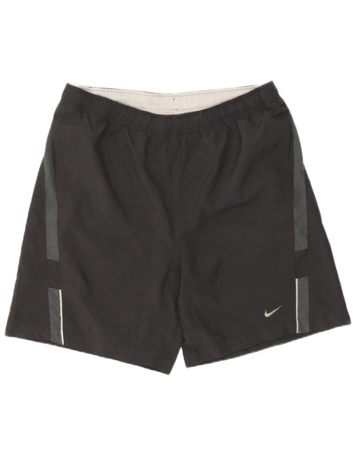 Nike - Pantalones cortos deportivos para hombre, color negro medio, poliéster, deportivos