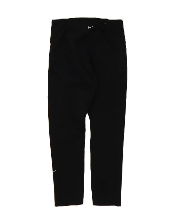 NIKE Womens Dri Fit Leggings UK 10 Small  Black Polyester Vintage Nike and Second-Hand Nike from Messina Hembry 