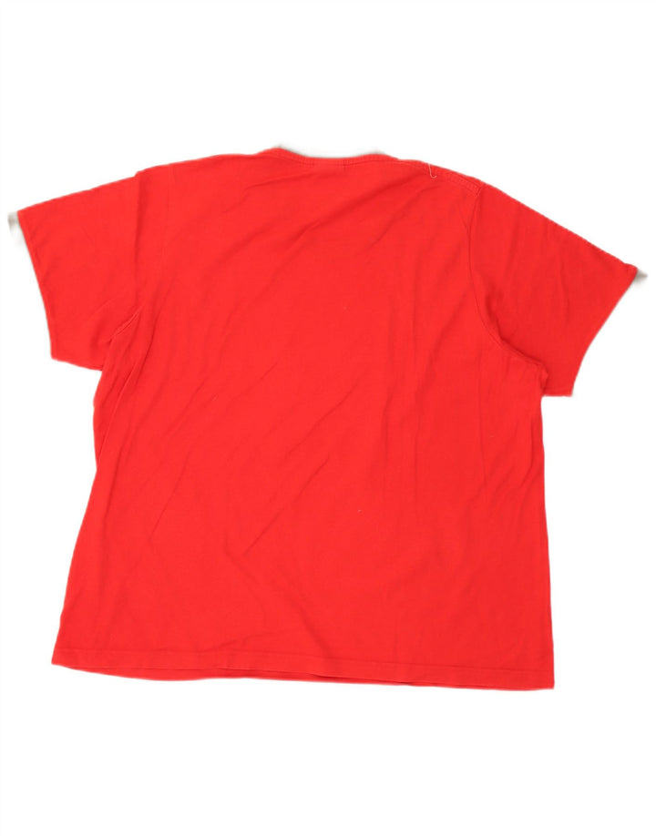 Adidas - Camiseta gráfica para hombre, color rojo medio, algodón