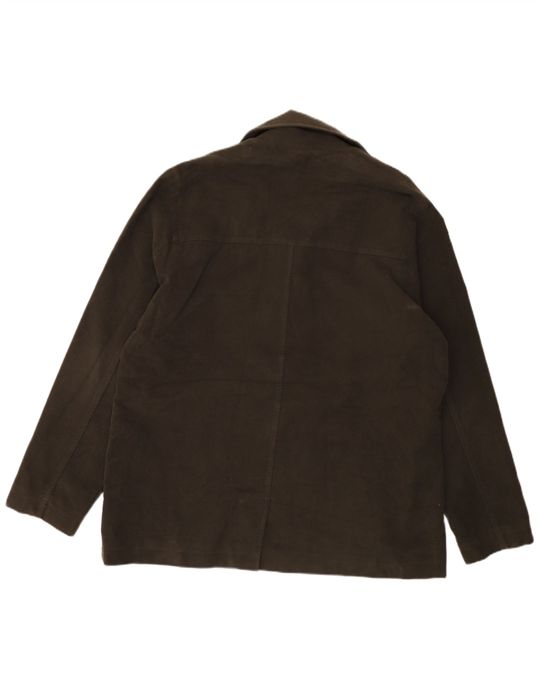 Marks & Spencer Chaqueta de ante abierta autógrafo para hombre UK 42 XL Caqui