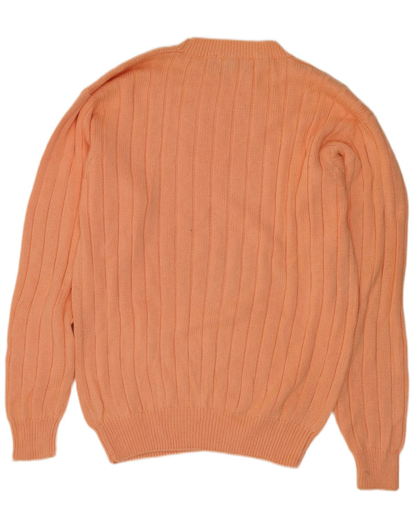 Edward Spires - Jersey de cuello redondo para hombre, talla grande, algodón naranja