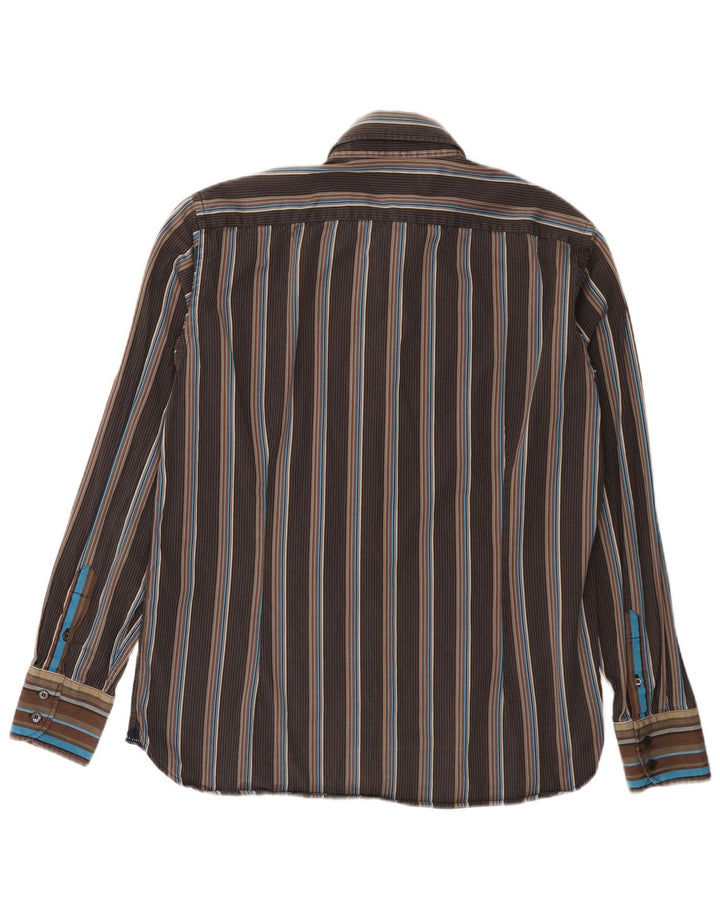 Ted Baker Camisa para hombre Talla 5 XL Marrón Rayas