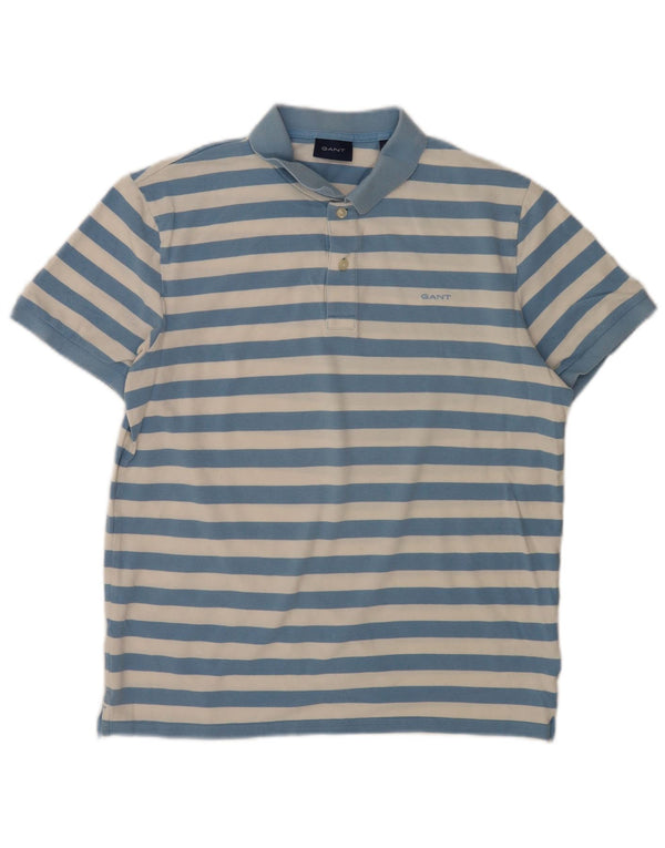 Gant Polo De Algodón A Rayas Azul Grande Hombre
