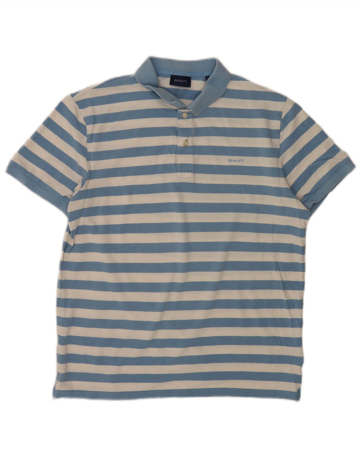 Gant Polo De Algodón A Rayas Azul Grande Hombre