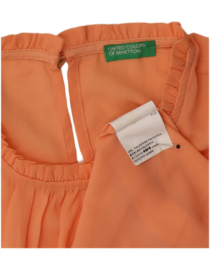 Benetton Blusa Mujer ES 44 Medio Naranja Poliéster