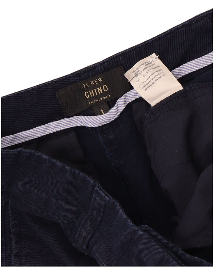 J. Crew Pantalones cortos chinos para mujer US 4 Small W28 Azul marino Algodón