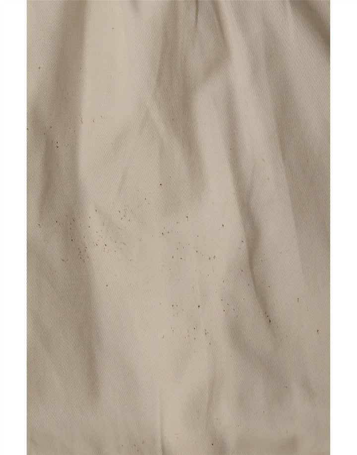 POLO RALPH LAUREN Pantalón chino con pinzas para hombre W35 L32 Algodón blanco roto