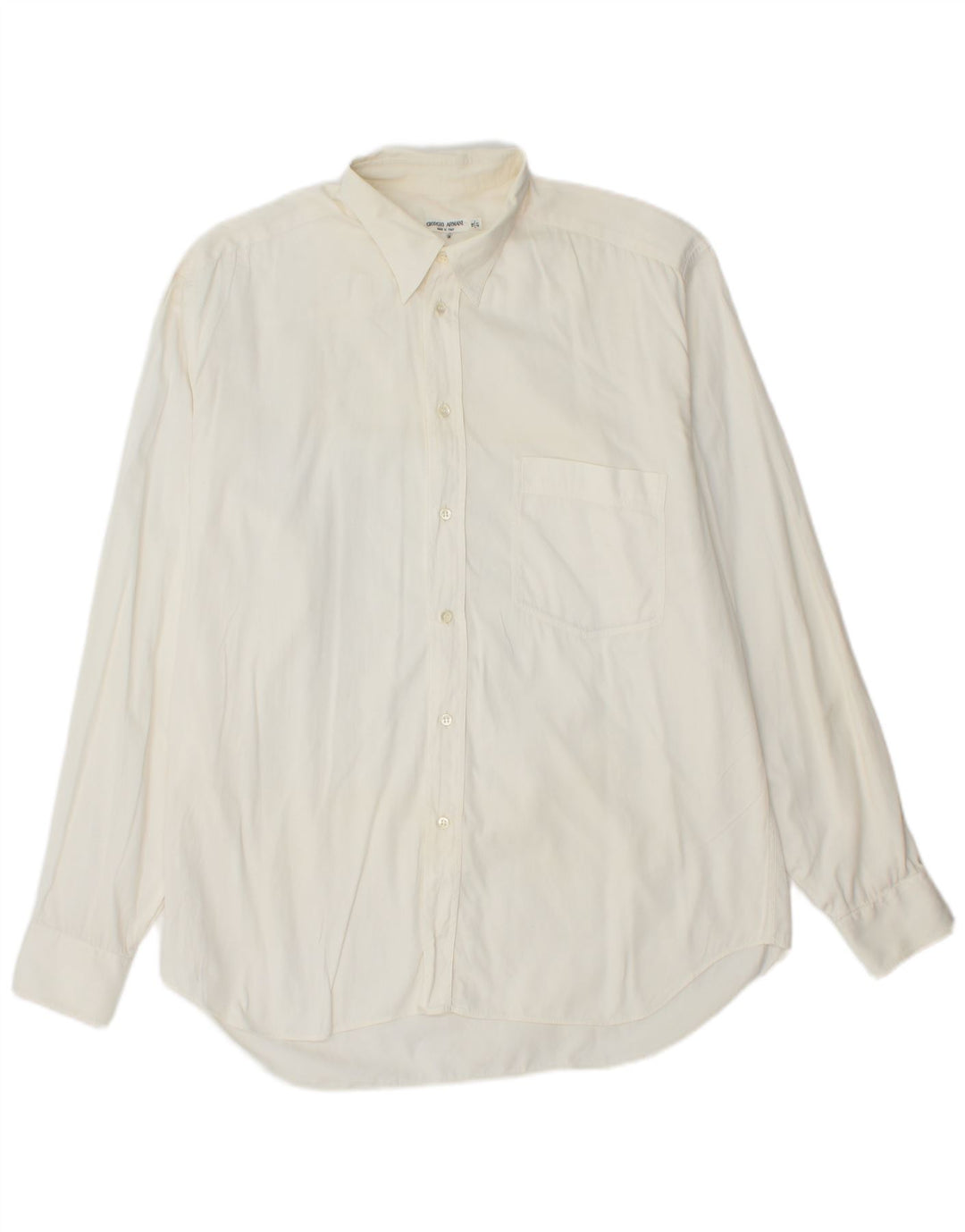 GIORGIO ARMANI Camisa para hombre Talla 16 41 Grande Blanco roto