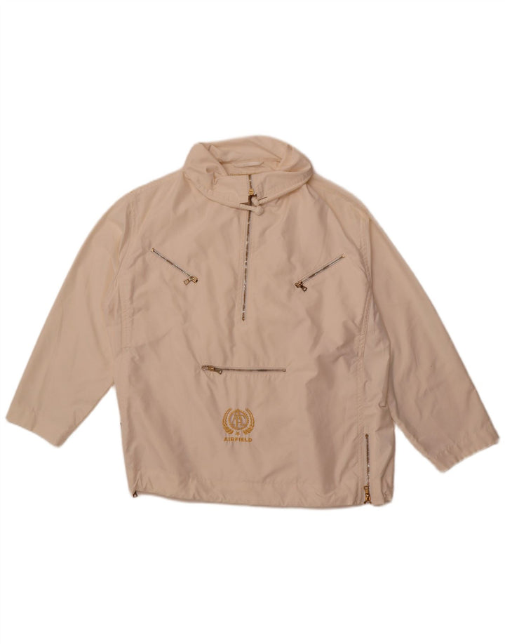 AIRFIELD Womens Oversized Anorak Jacket EU 36 Small Beige Polyester