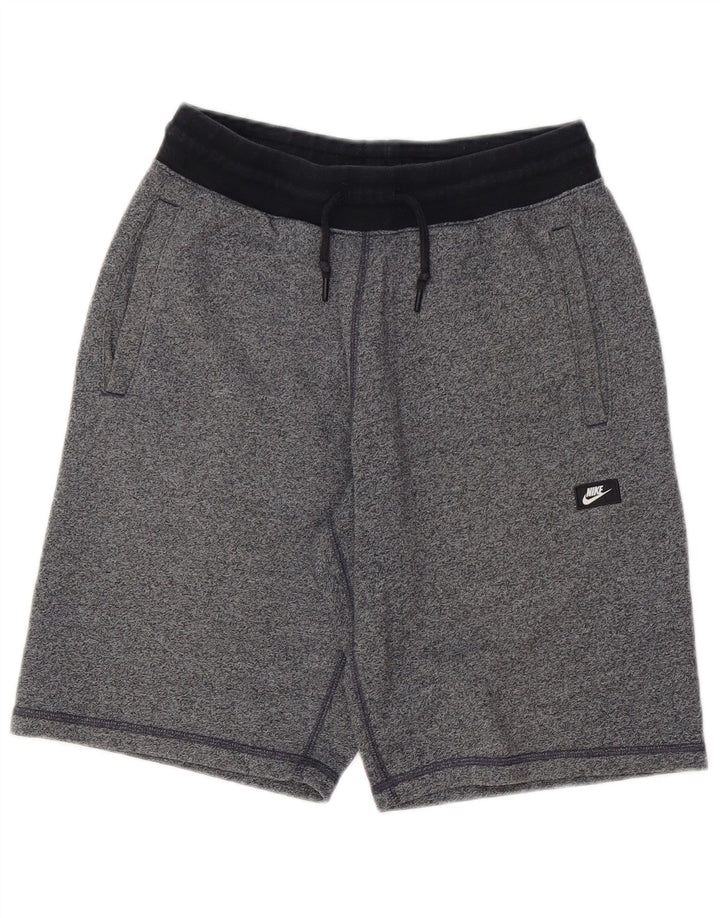 NIKE Pantalones cortos deportivos para hombre de algodón moteado gris pequeño
