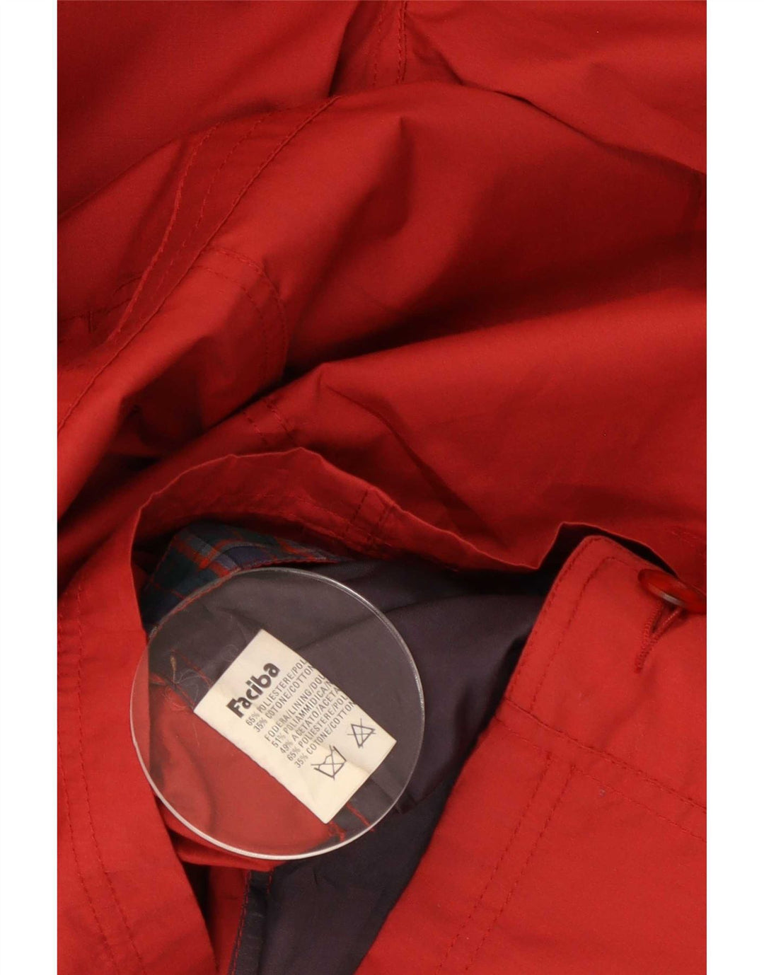 Faciba Chaqueta utilitaria para hombre IT 50 Poliéster rojo grande