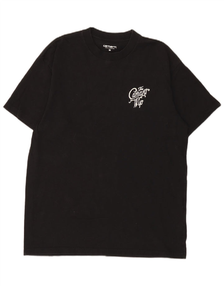 Carhartt Hombre Camiseta Gráfica Top Medio Algodón Negro